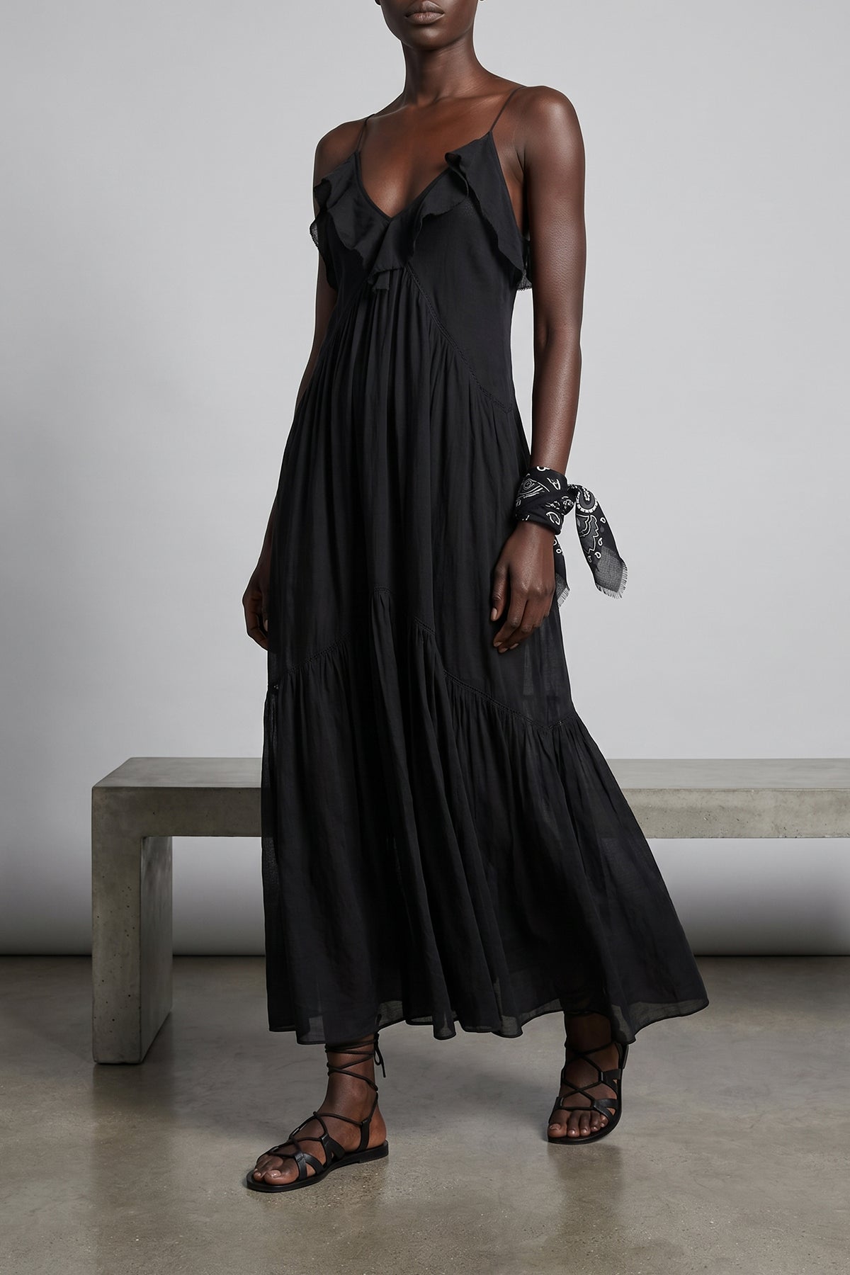 long vasma dress in cotton voile