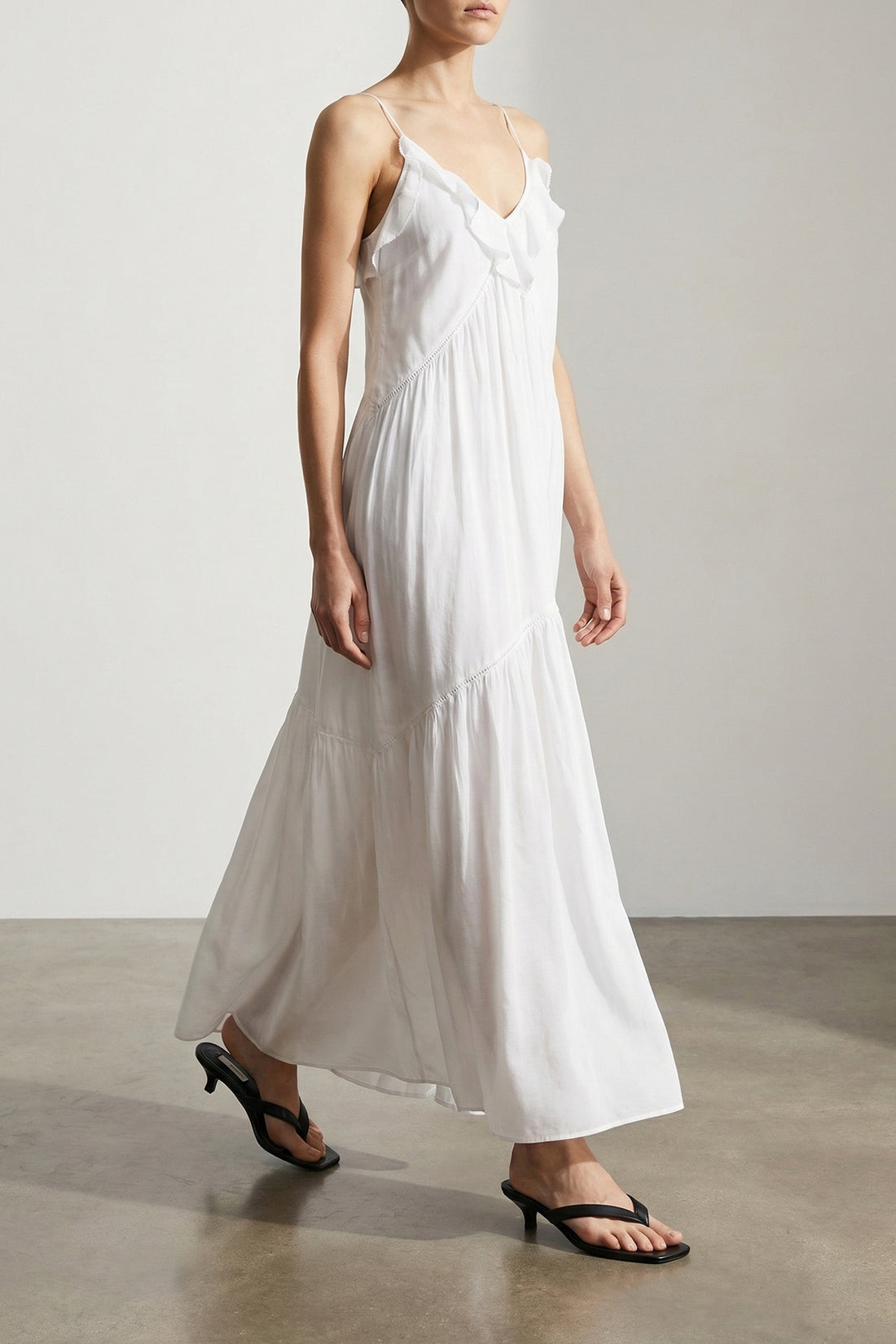 MARANT ETOILE 38 long vasma dress in cotton voile