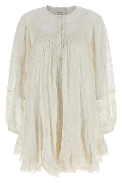 zame cotton and silk mini dress