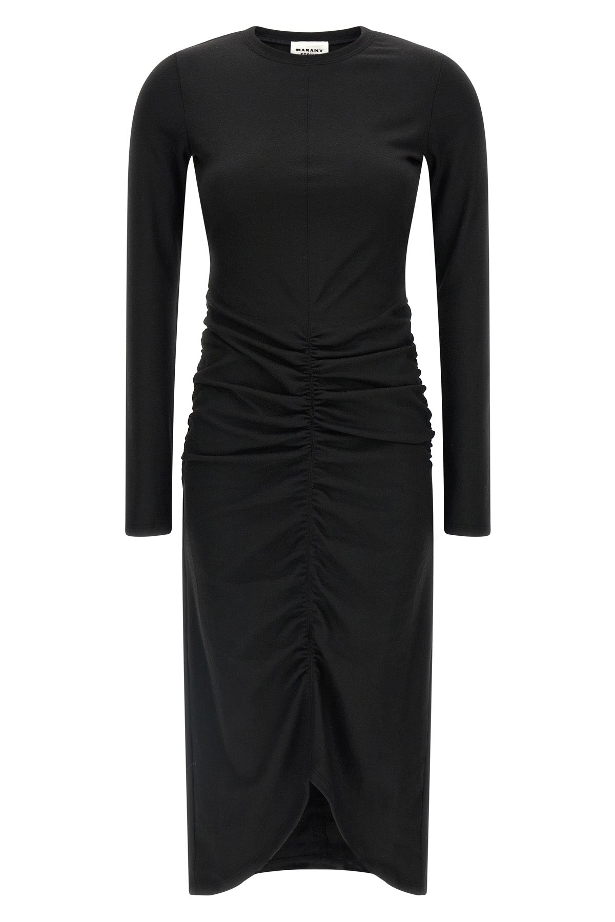 the marant étoile dylin long dress redefines the silhouette through a play of