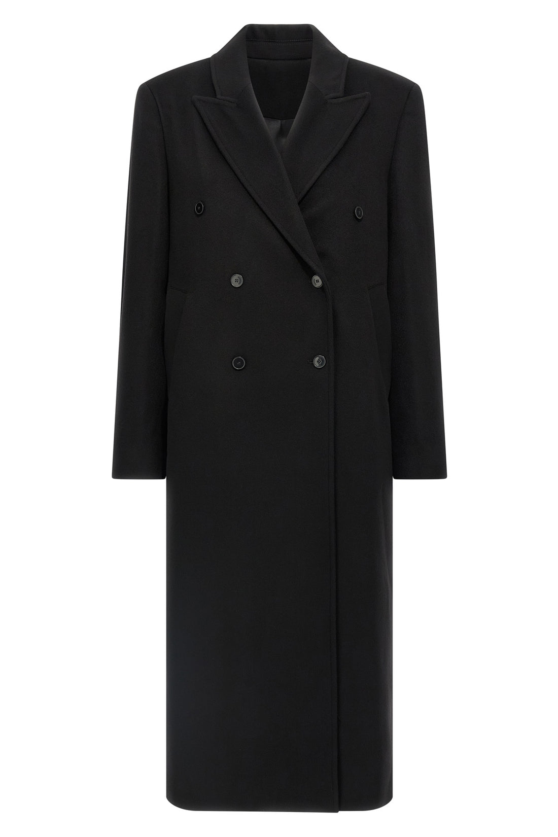 LOULOU DE SAISON 40 rosco double-breasted coat in wool and cashmere drape