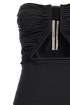 prong stretch jersey mini dress