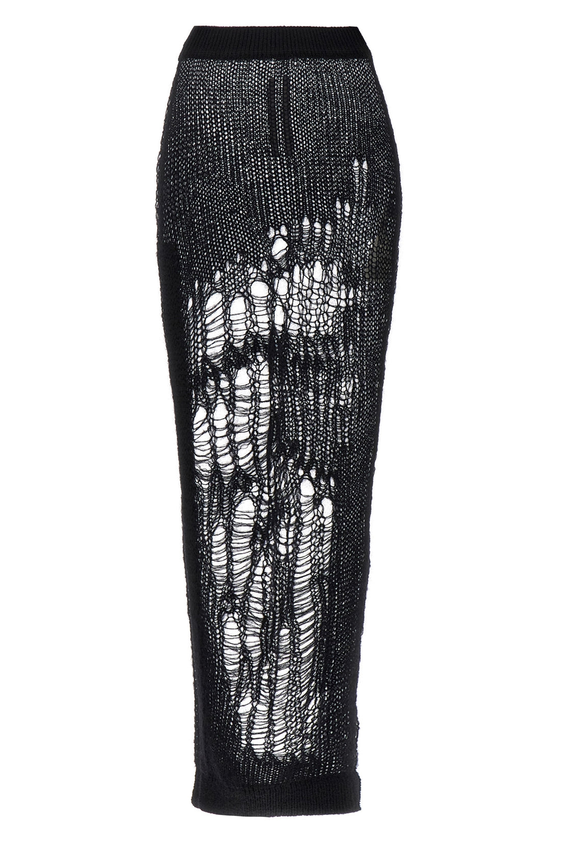 RICK OWENS S spider ziggy skirt in perforated mohair blend