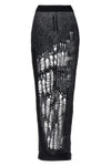 spider ziggy skirt in perforated mohair blend
