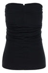 alannah prong bustier off-the-shoulder top in stretch jersey nylon