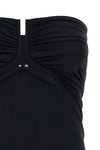alannah prong bustier off-the-shoulder top in stretch jersey nylon