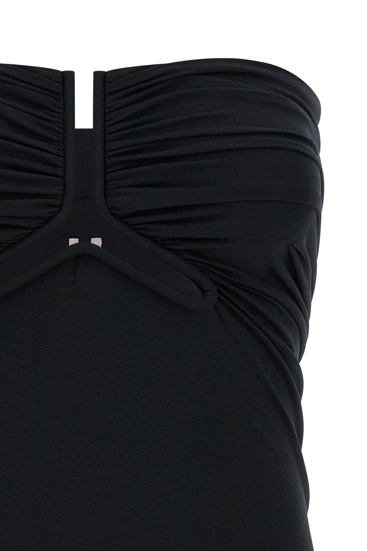 alannah prong bustier off-the-shoulder top in stretch jersey nylon