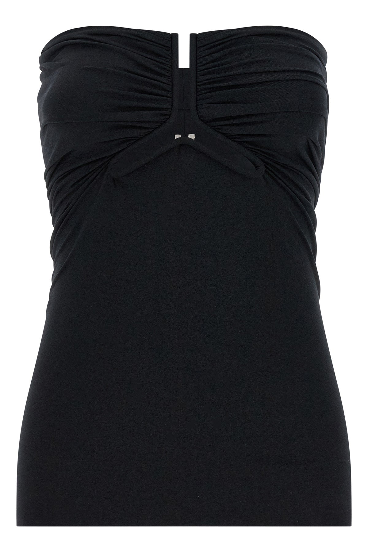 alannah prong bustier off-the-shoulder top in stretch jersey nylon