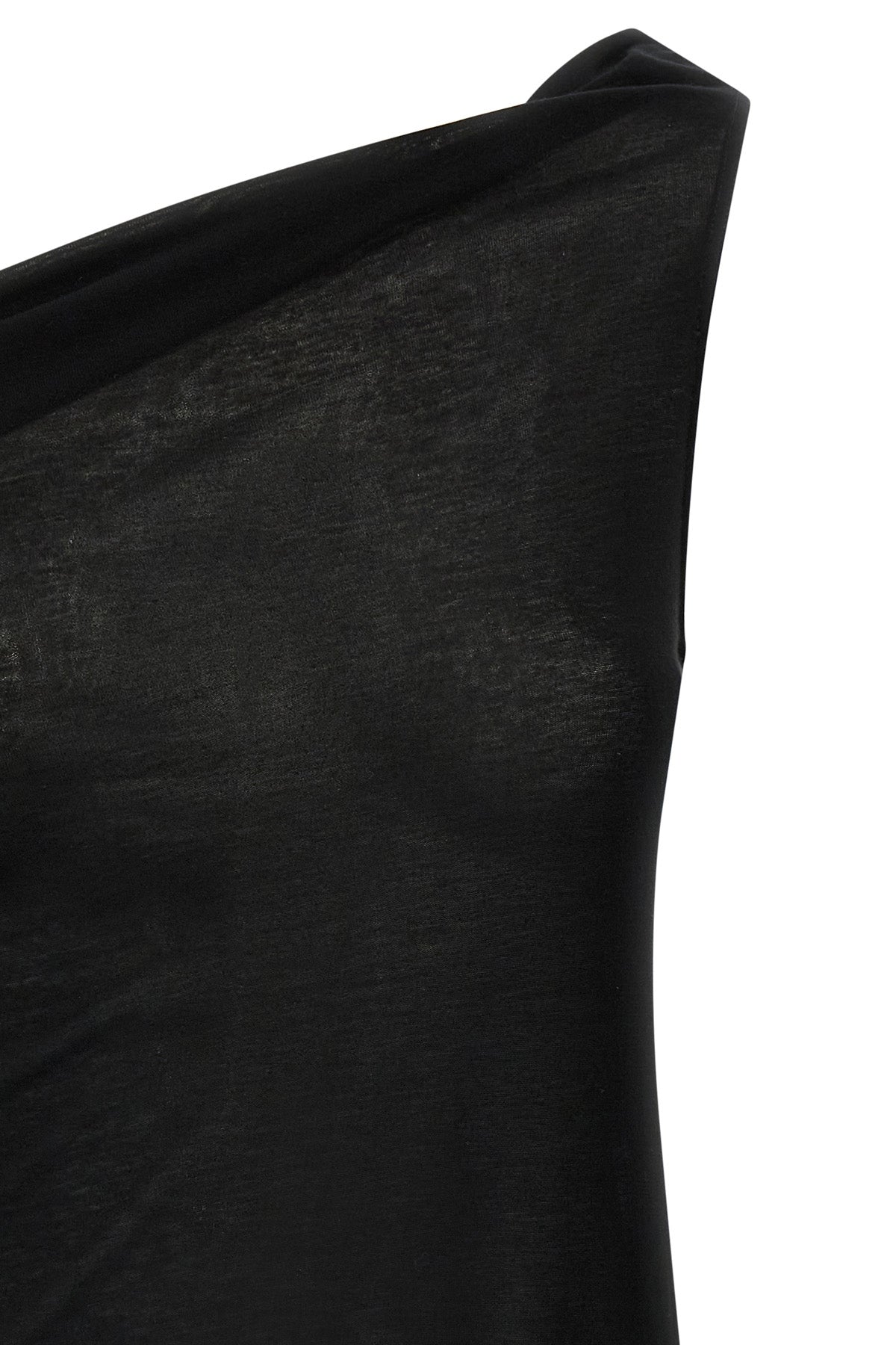athena t asymmetrical one-shoulder top in silk blend