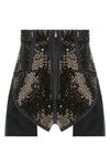 dirt cuoffs shorts in cotton denim embroidered