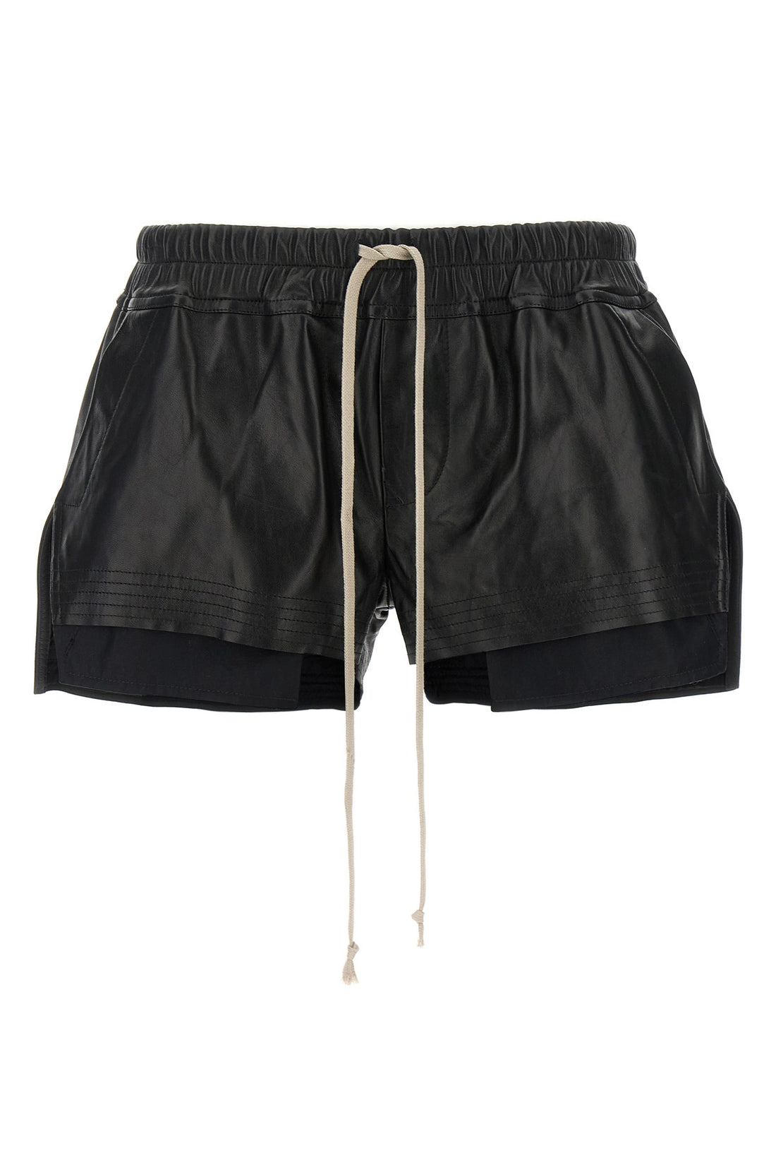 RICK OWENS 44 fog boxers leather shorts