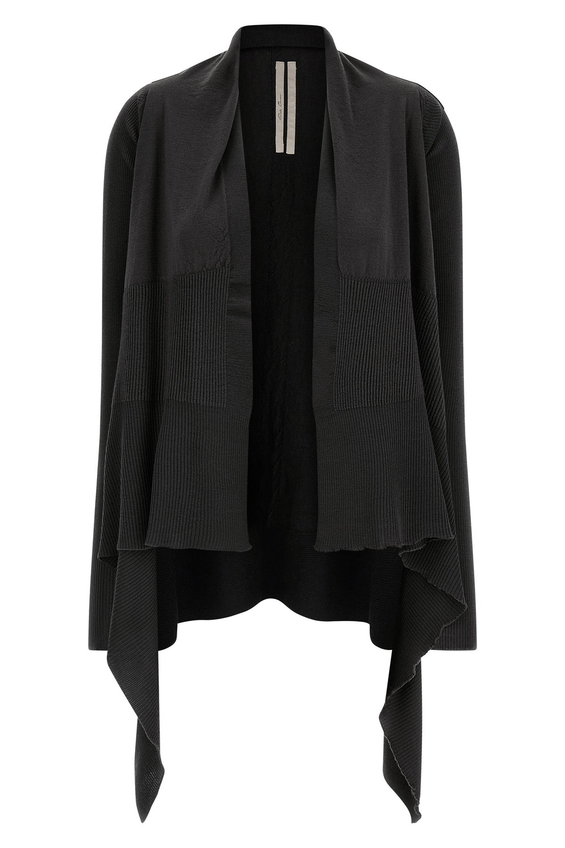 RICK OWENS L medium wrap wool knit cardigan