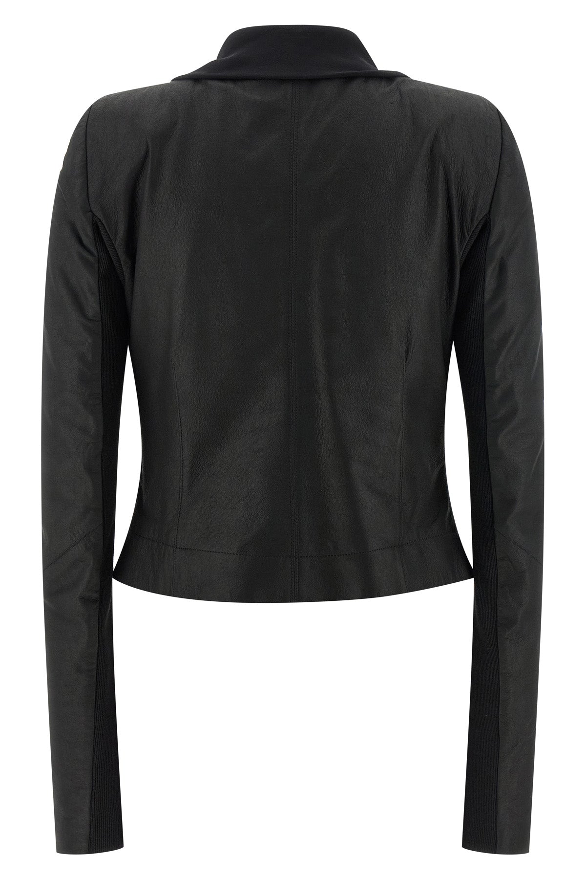 scarf biker lambskin jacket