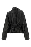 cropped scarf flight vegetable tanned lambskin jacket of medium thickness fini
