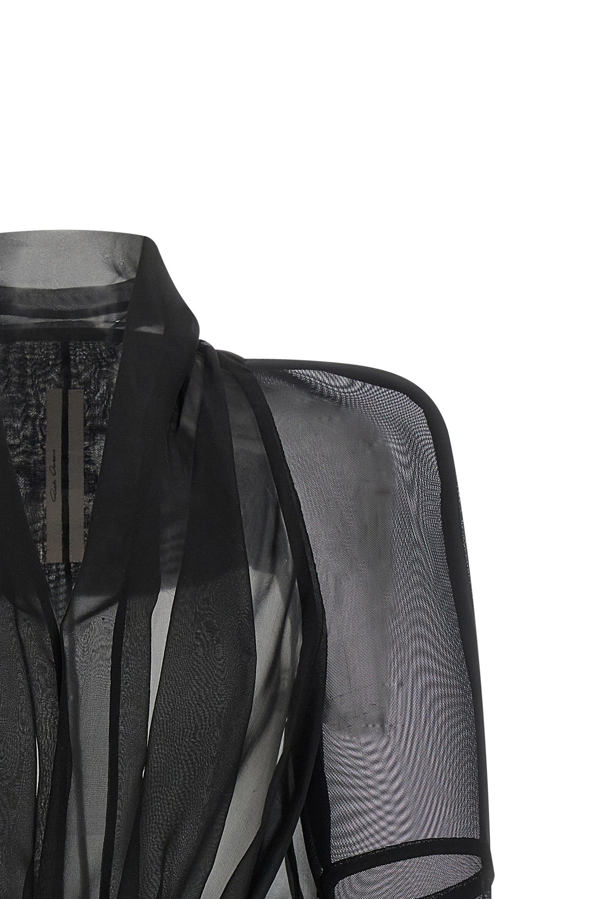 semi-transparent combo metro jacket in silk chiffon