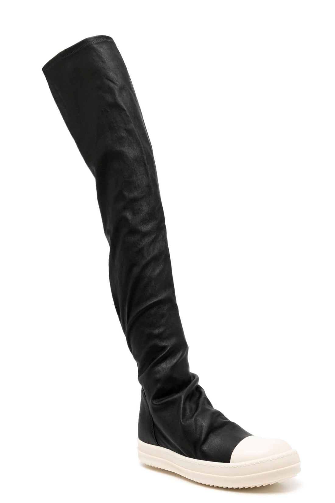 RICK OWENS 36 high stocking sneaks stretch leather boots