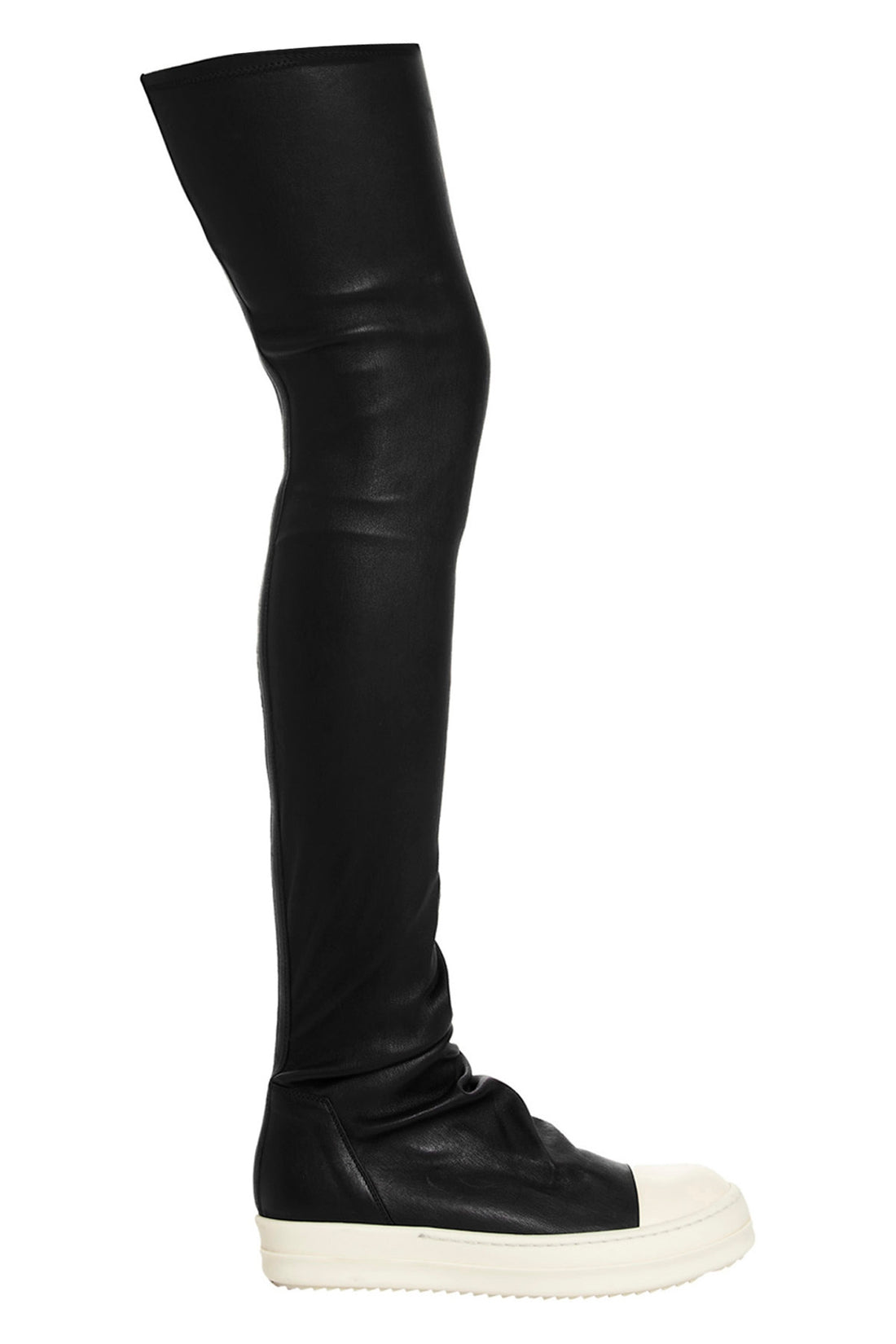 RICK OWENS 36 high stocking sneaks stretch leather boots