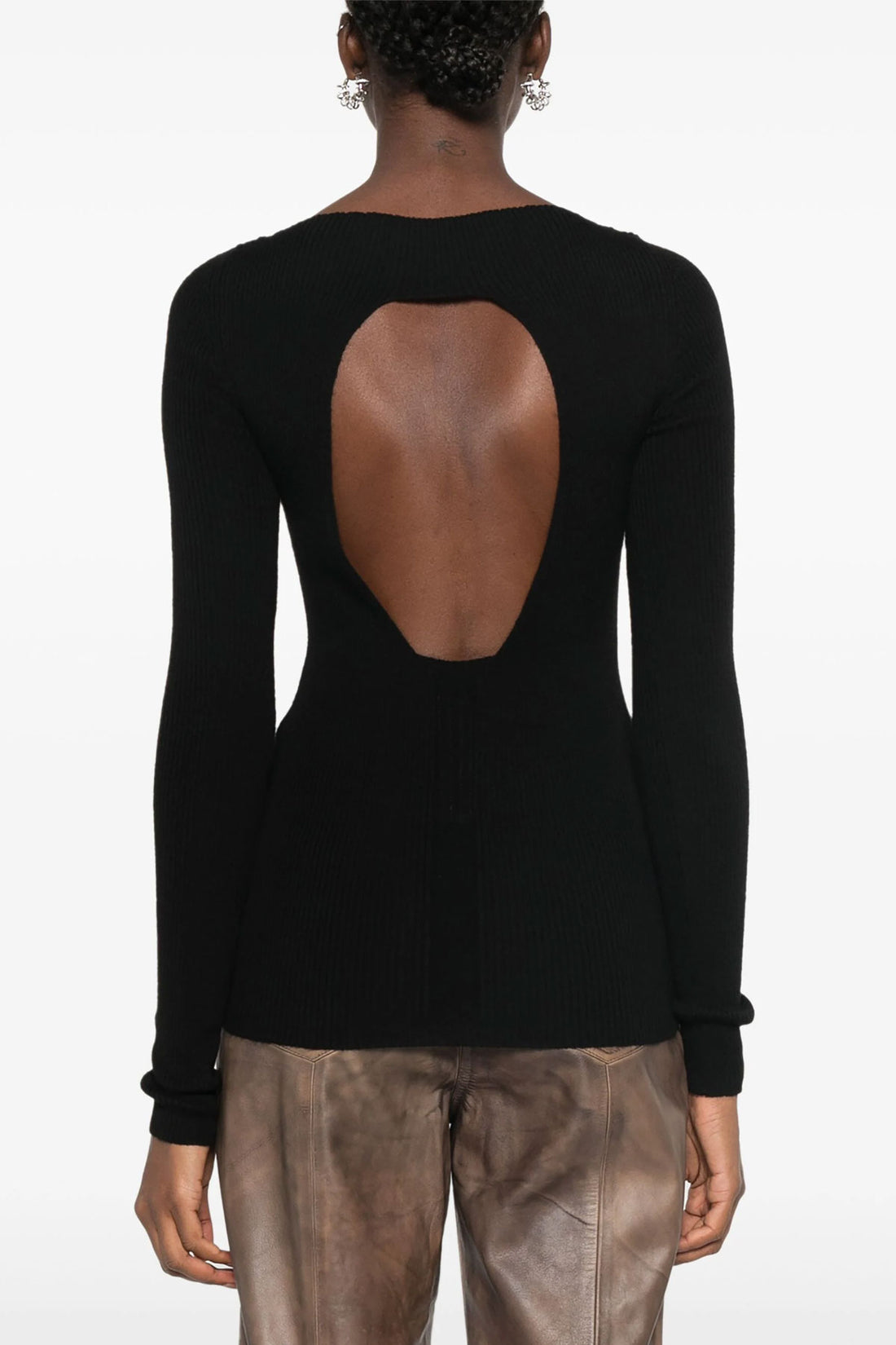 RICK OWENS M al top ribbed wool sweater