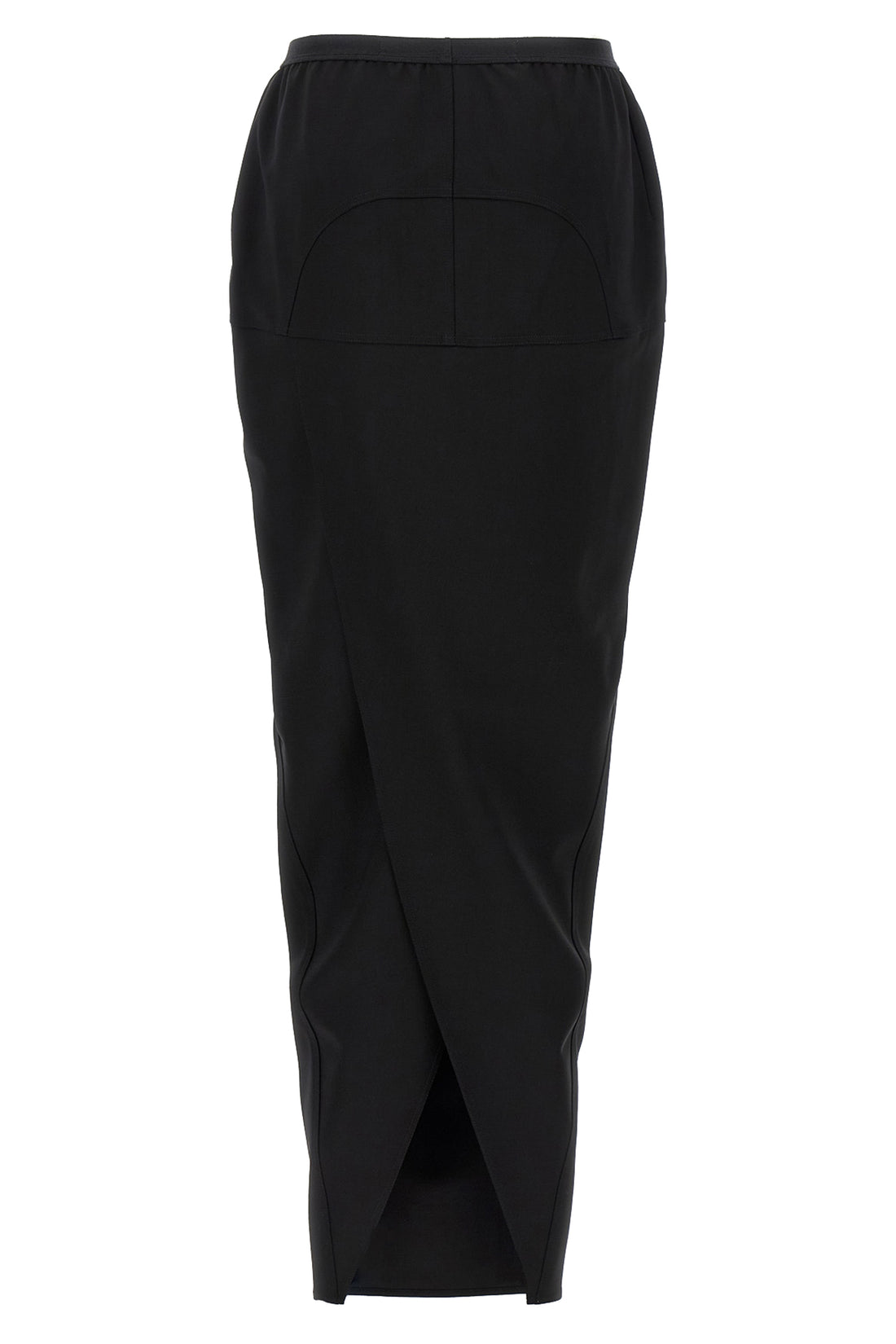 RICK OWENS 38 soft pillar long skirt in wool blend