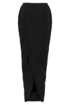 soft pillar long skirt in wool blend