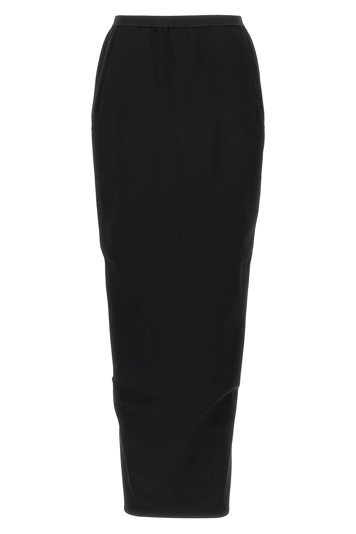 soft pillar long skirt in wool blend