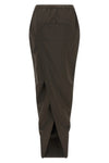 soft pillar long skirt in wool blend