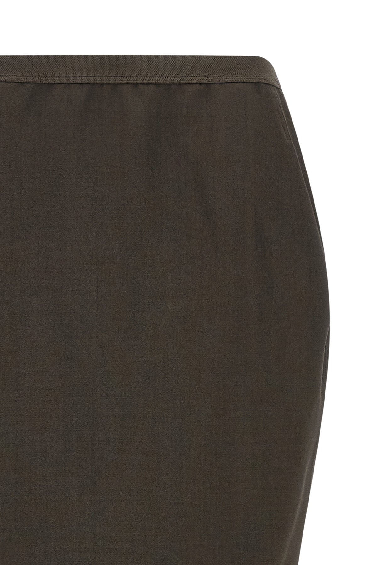 soft pillar long skirt in wool blend