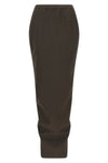 soft pillar long skirt in wool blend