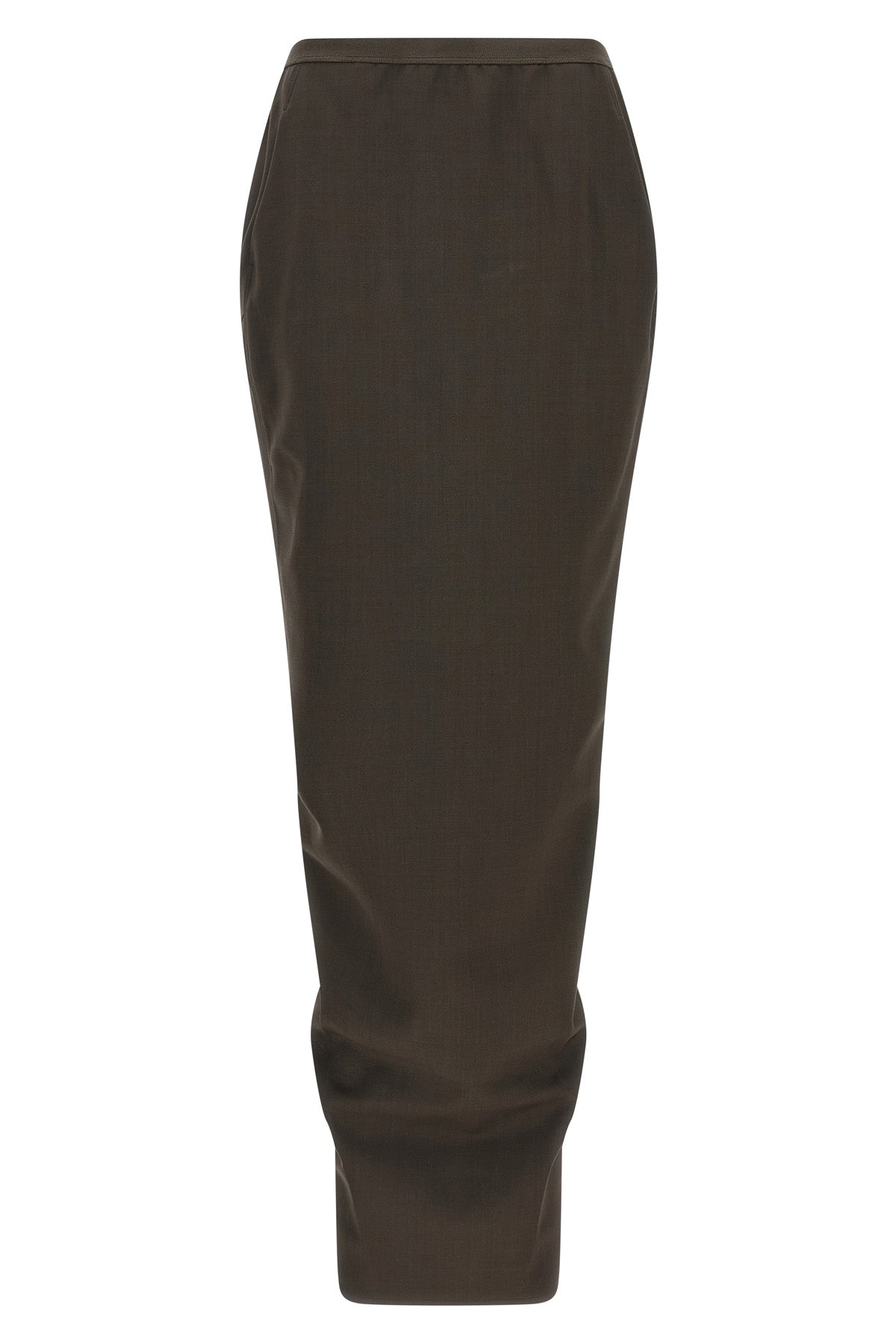 soft pillar long skirt in wool blend