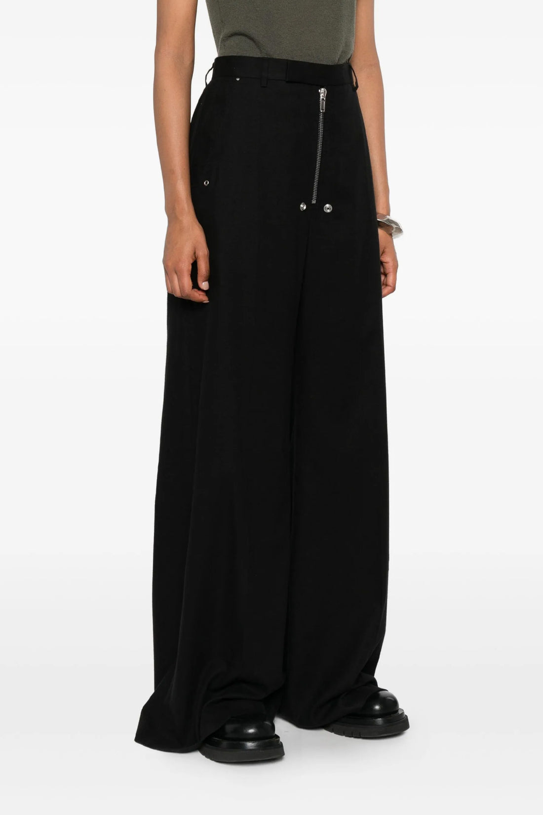 RICK OWENS 40 tailored wide belas wool blend pants