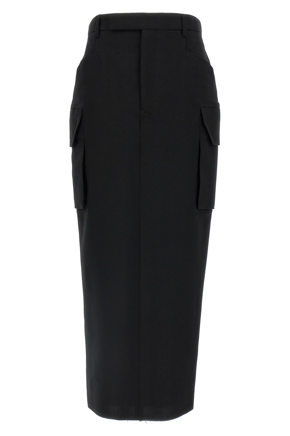 RICK OWENS 38 firebanks wool midi skirt