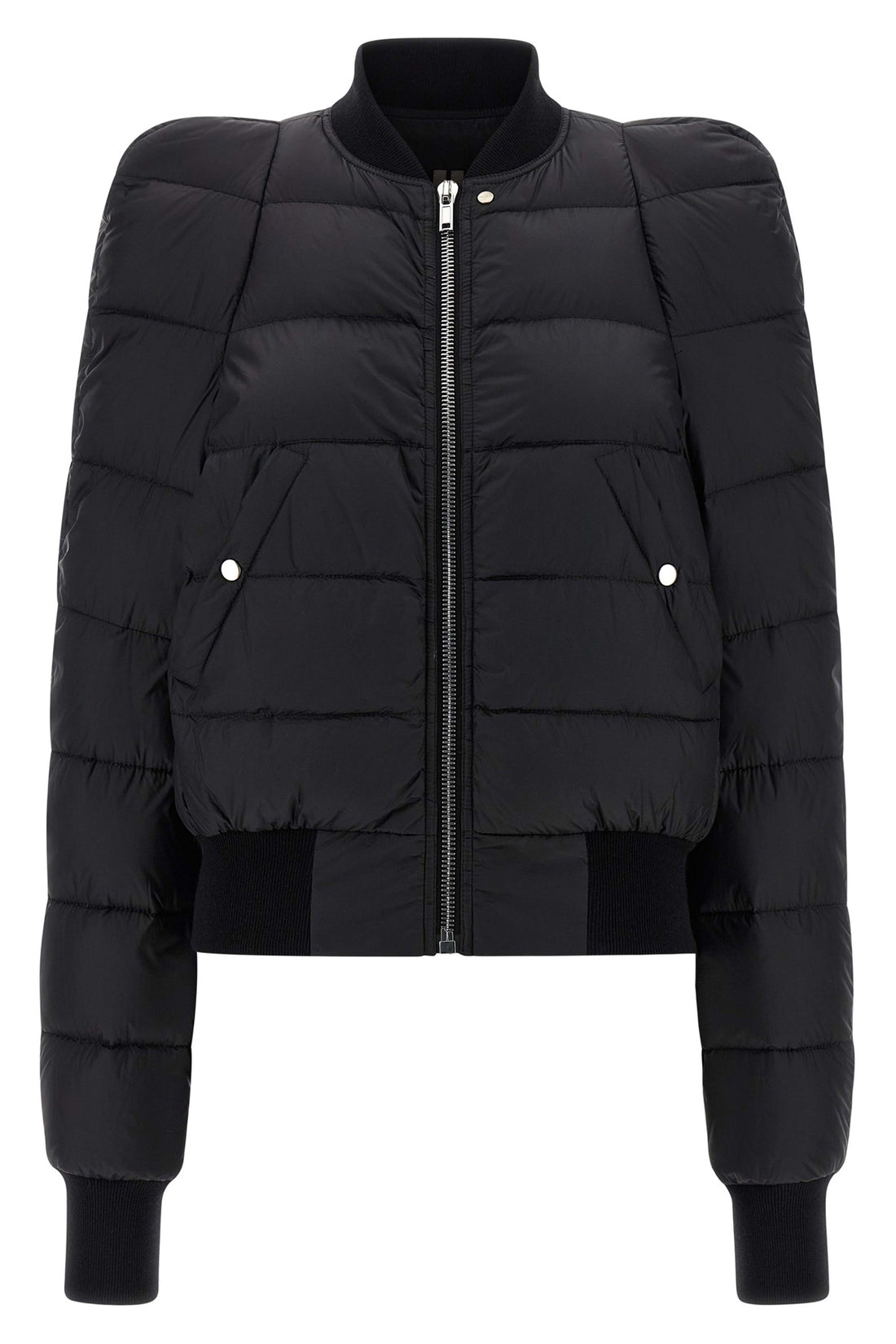 RICK OWENS 42 duvet flight quilted and goose down padded nylon bomber jacket