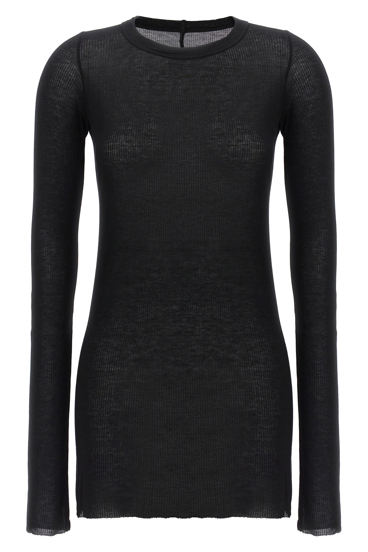 rib ls t ribbed viscose and stretch silk blend t-shirt