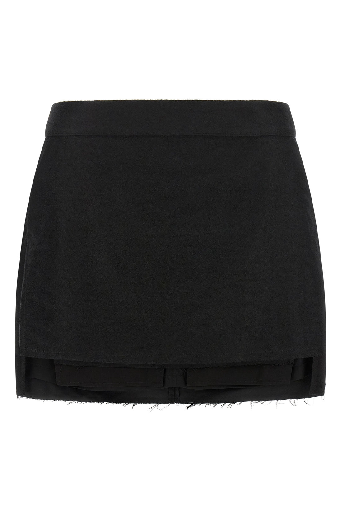 RICK OWENS 38 the rick owens fog cutoff mini skirt redefines the codes of contemporary tailo