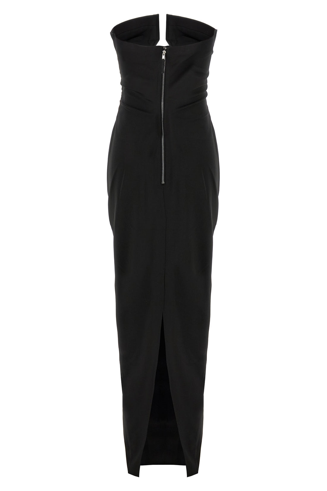RICK OWENS 40 long prong gown off-the-shoulder wool dress