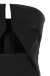 long prong gown off-the-shoulder wool dress