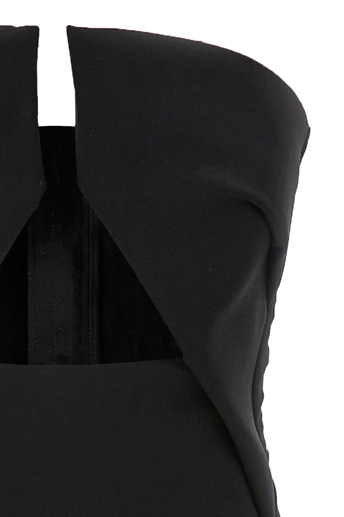 long prong gown off-the-shoulder wool dress