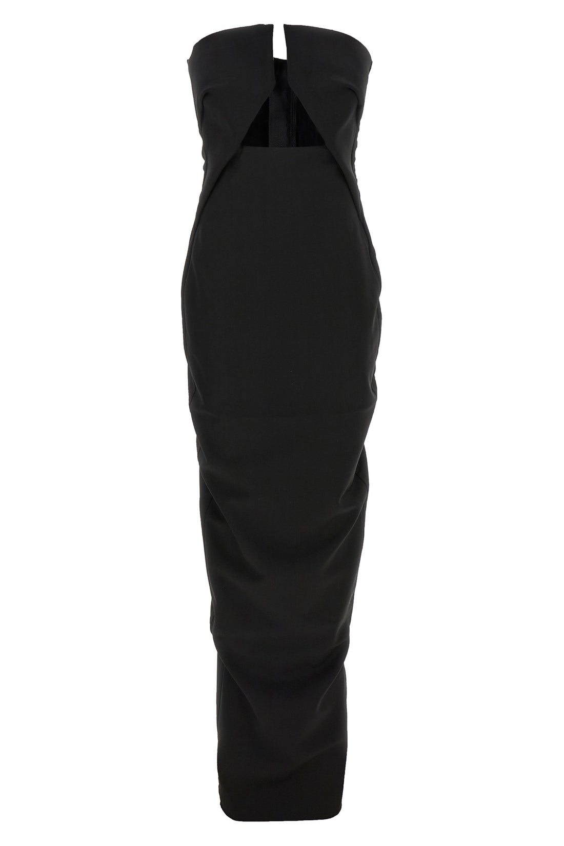 RICK OWENS 40 long prong gown off-the-shoulder wool dress