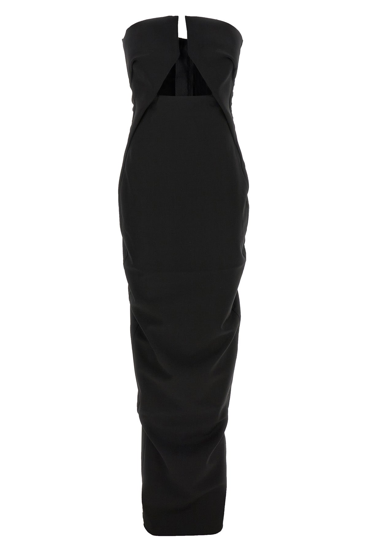 long prong gown off-the-shoulder wool dress