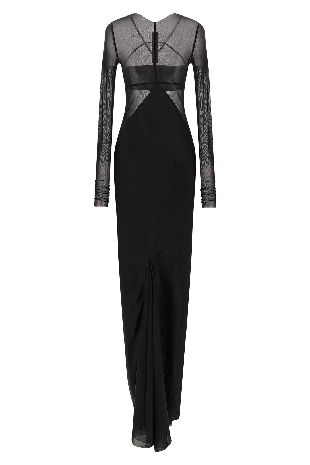 the extra long rick owens combo dress defines a new concept of dark elegance t