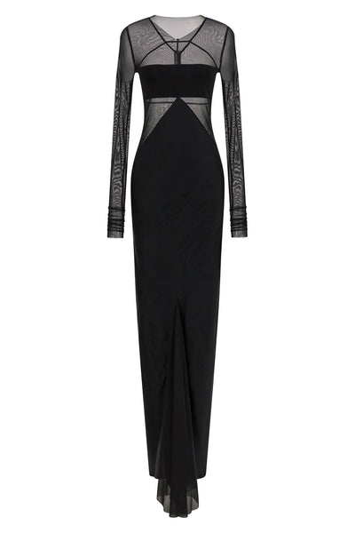 the extra long rick owens combo dress defines a new concept of dark elegance t