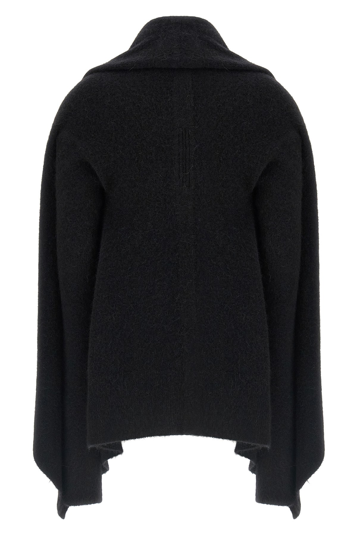 the rick owens hooded medium wrap cardigan redefines the volumes of contempora