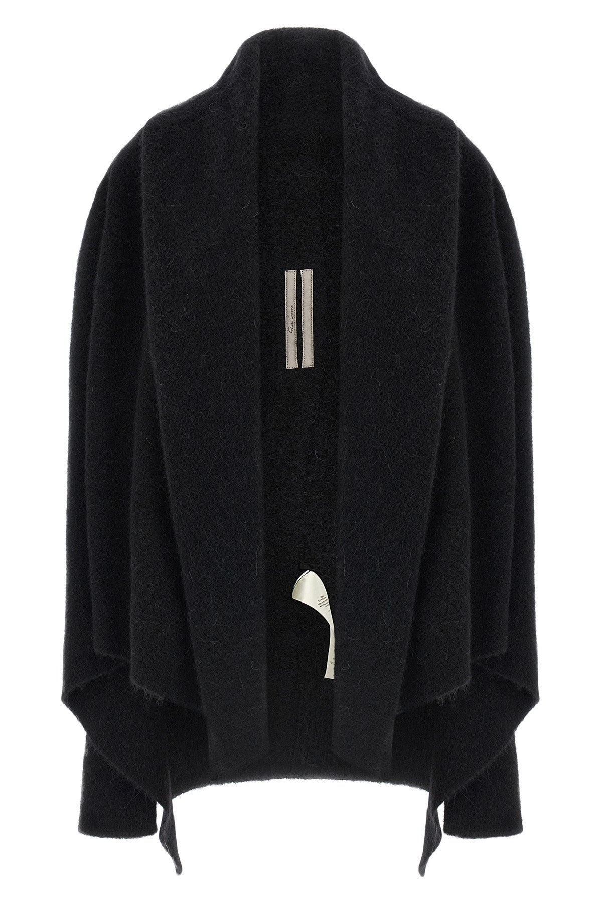 the rick owens hooded medium wrap cardigan redefines the volumes of contempora