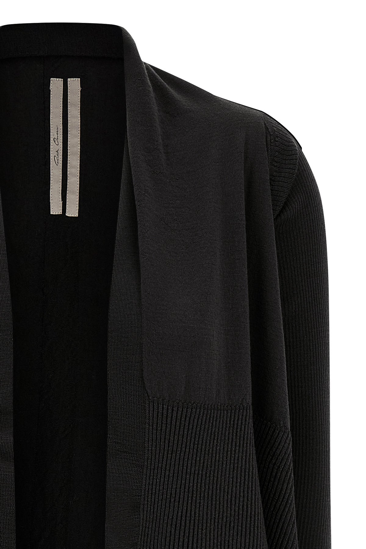rick owens medium wrap cardigan sets a new standard in avant-garde knitwear