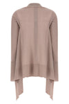 the rick owens medium wrap cardigan defines a deconstructed silhouette through