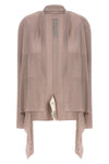 the rick owens medium wrap cardigan defines a deconstructed silhouette through