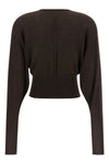 v cropped crop top in light shaved wool knit