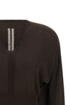 v cropped crop top in light shaved wool knit