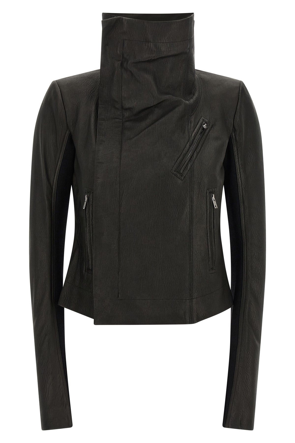 the rick owens classic biker jacket redefines structured outerwear through a p