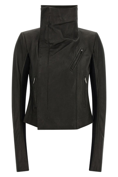 the rick owens classic biker jacket redefines structured outerwear through a p